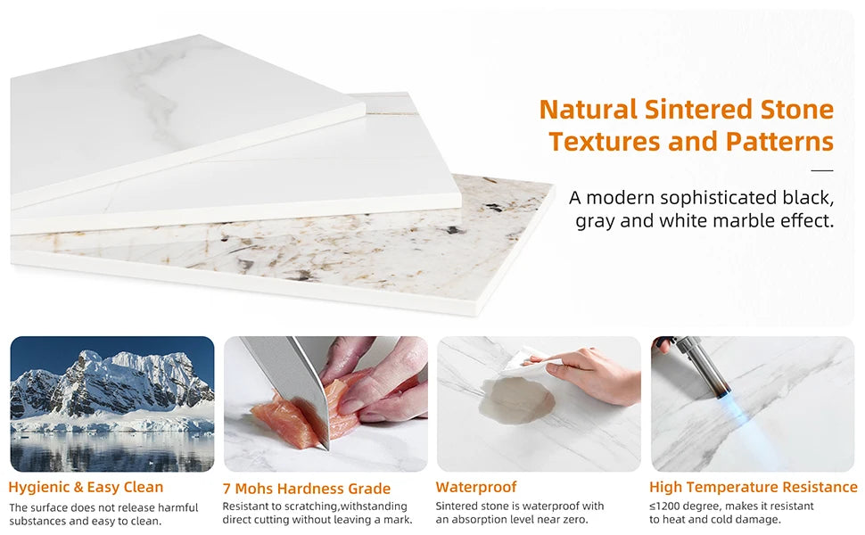 Marmorbord med Metallram – 120 × 70 cm för 4–6 personer