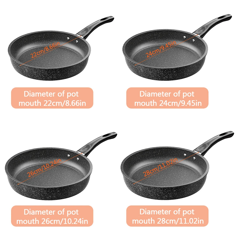 Nonstick Stekpanna – Maifan Stone – 22/24/26/28 cm – För Induktion & Alla Spisar