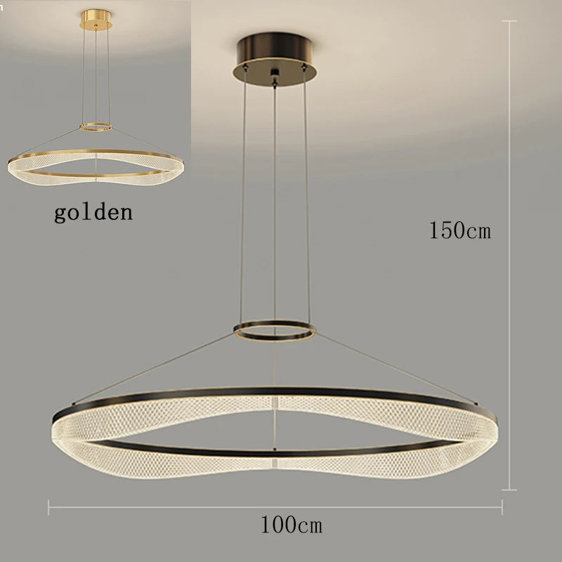 Modern Kristallpendel – Justerbar LED-ljuskrona för Matsal & Vardagsrum