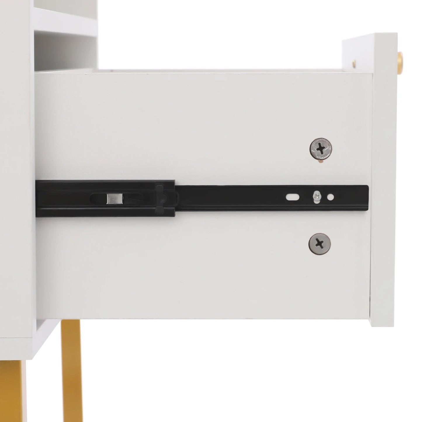 Kompakt Sängbord med Låda – 3 Nivåer & Rullhjul (39 × 29 × 56 cm)