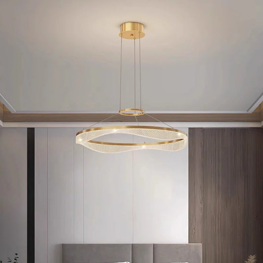 Modern Kristallpendel – Justerbar LED-ljuskrona för Matsal & Vardagsrum