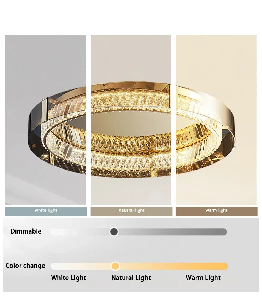 Kristalltaklampa med LED – Lyxig & Dimbart för Sovrum, Matsal & Vardagsrum