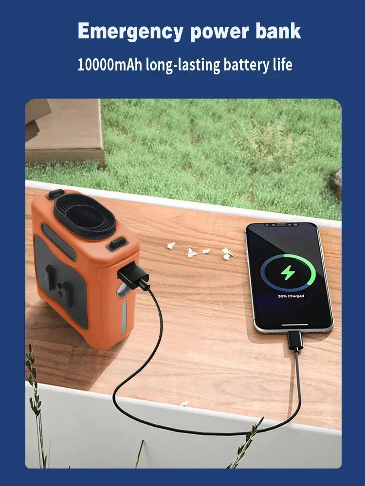Portabel Midjefläkt 10000mAh