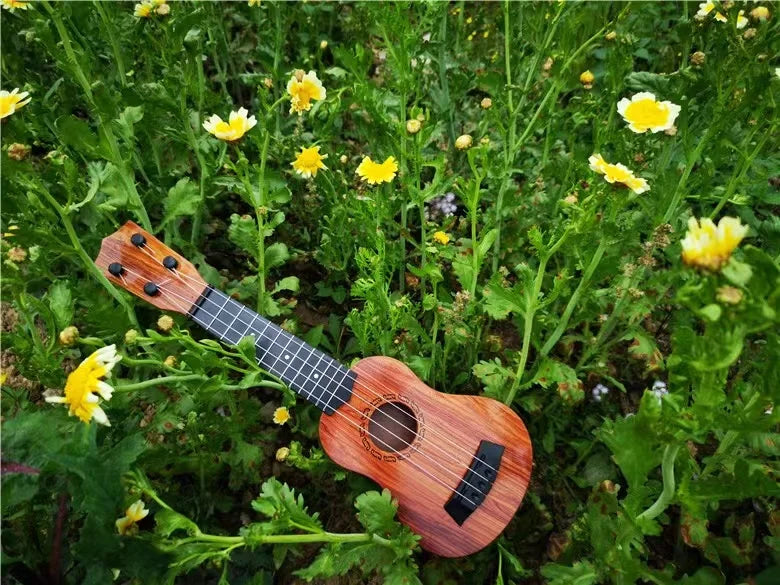 🎸 Barn-Gitarr 35 cm – Musikleksak med Strängar | För Flickor & Pojkar från 3 år