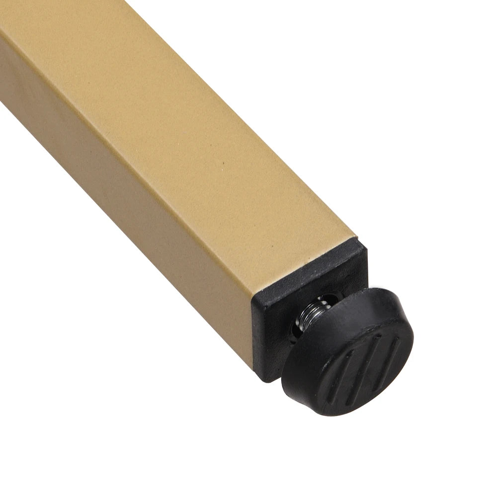 Lyxig Matgrupp med 6 Stolar – Vit Bordsskiva & Guldfärgad Ram