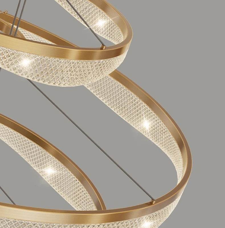 Modern Kristallpendel – Justerbar LED-ljuskrona för Matsal & Vardagsrum