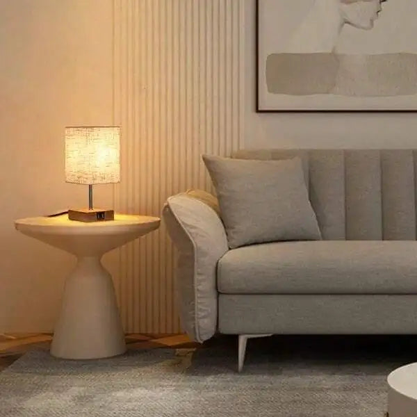 2-pack LED Bordslampor med USB & Type-C – Touchstyrning & Snabbladdning