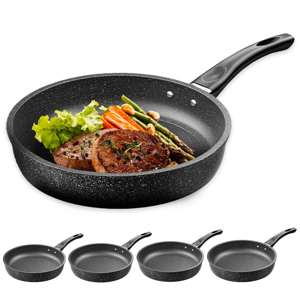 Nonstick Stekpanna – Maifan Stone – 22/24/26/28 cm – För Induktion & Alla Spisar