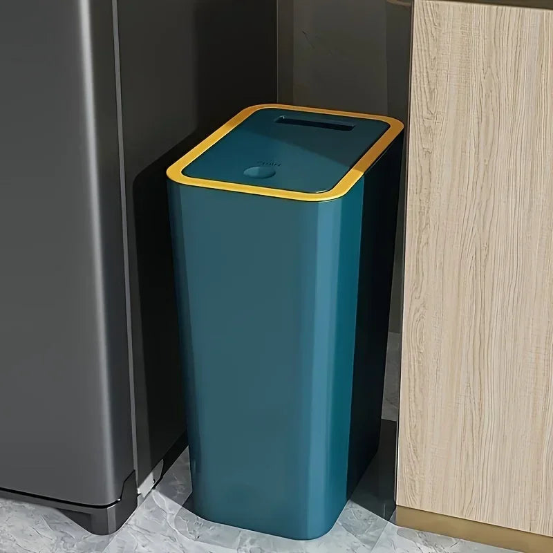 10L Tryck-Öppnad Soptunna Luktfri Plast Vit 