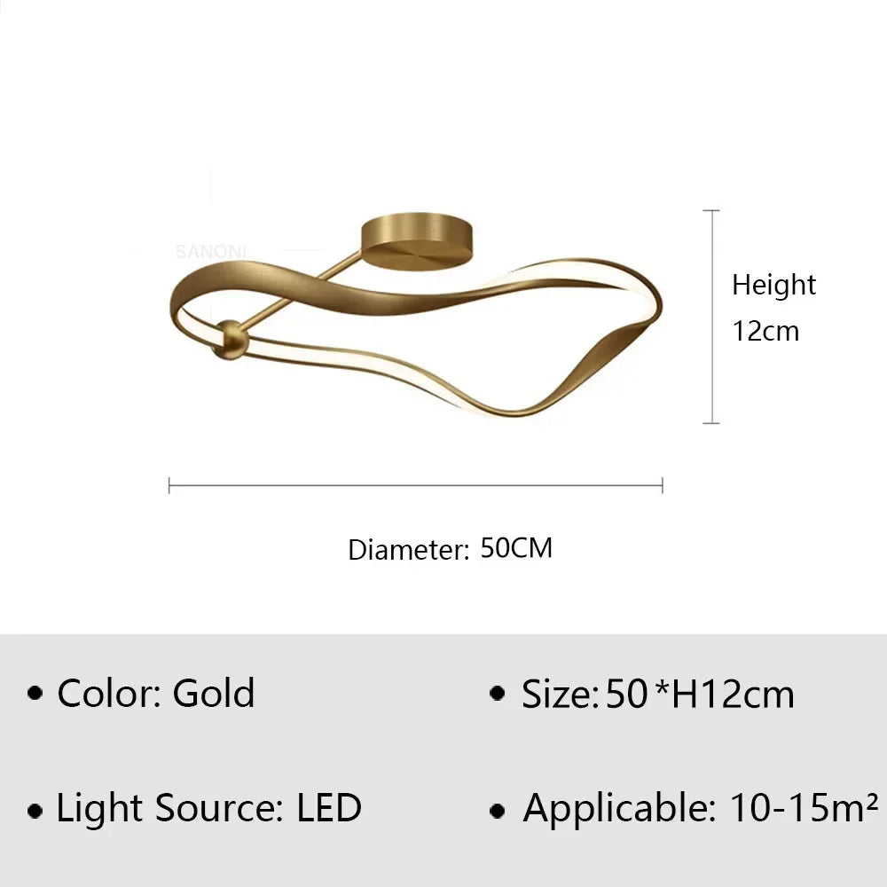 Modern LED Taklampa – Nordisk Lyx för Sovrum, Matsal & Restaurang