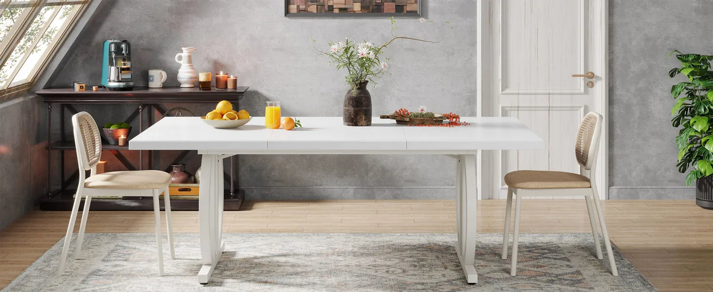 Tribesigns Matbord – Svart Industriell Design för 4–6 Personer (160 cm)