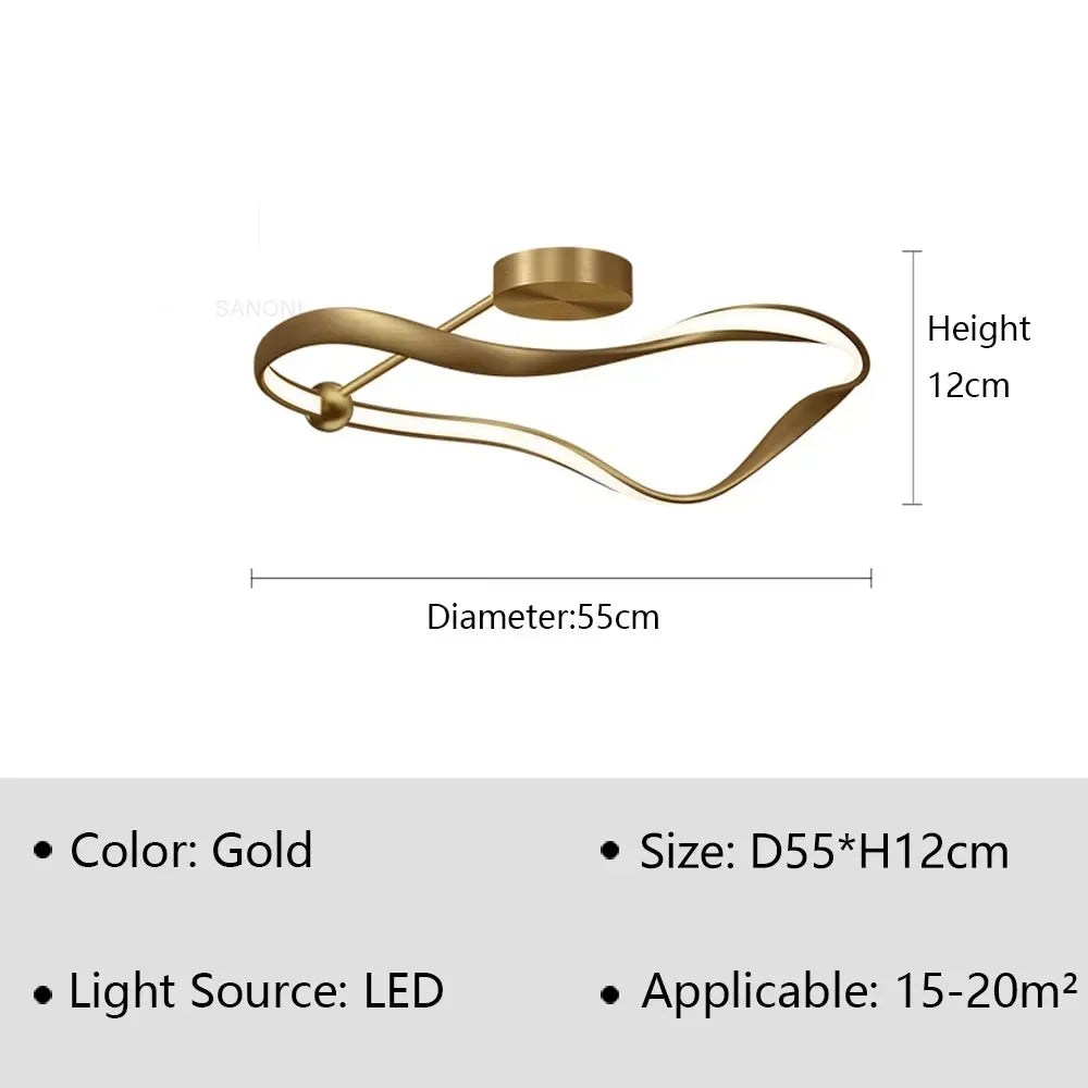 Modern LED Taklampa – Nordisk Lyx för Sovrum, Matsal & Restaurang