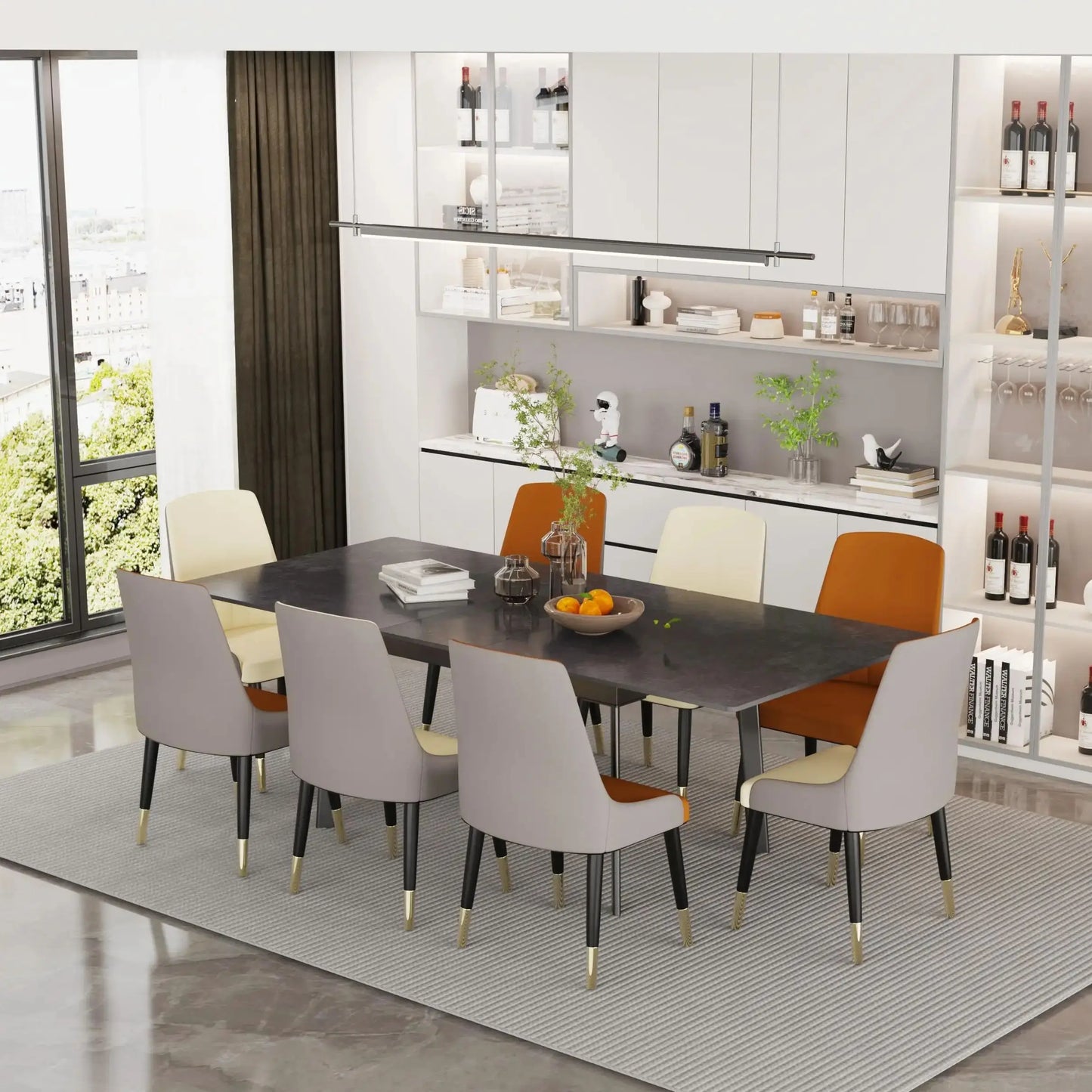 Utdragbart Matbord i Sintrad Sten – 180 cm för 8–10 Personer