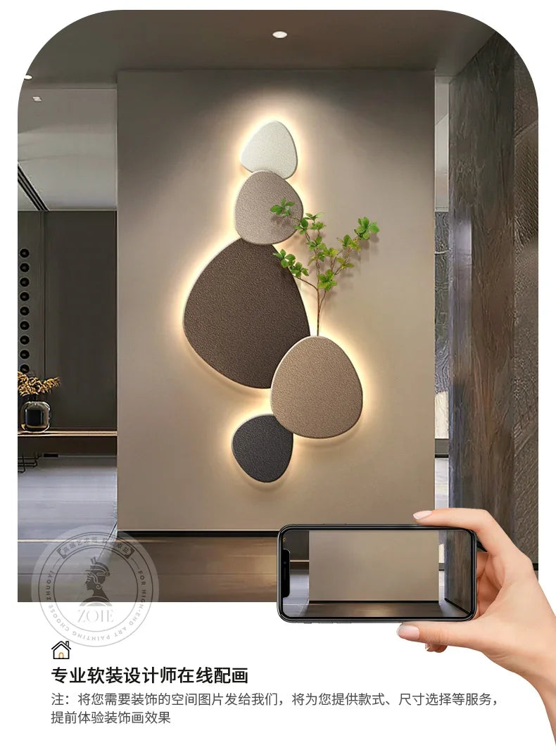 Ny stil vägglampa för vardagsrum – dekorativ målning med växtmotiv för veranda, korridor och hall – väggmonterad lampa med kontakt