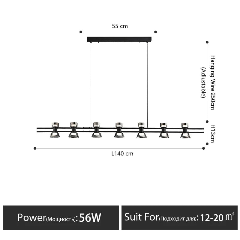 Nordisk LED-ljuskrona – Lyxig Design för Restaurang, Bar & Köksö