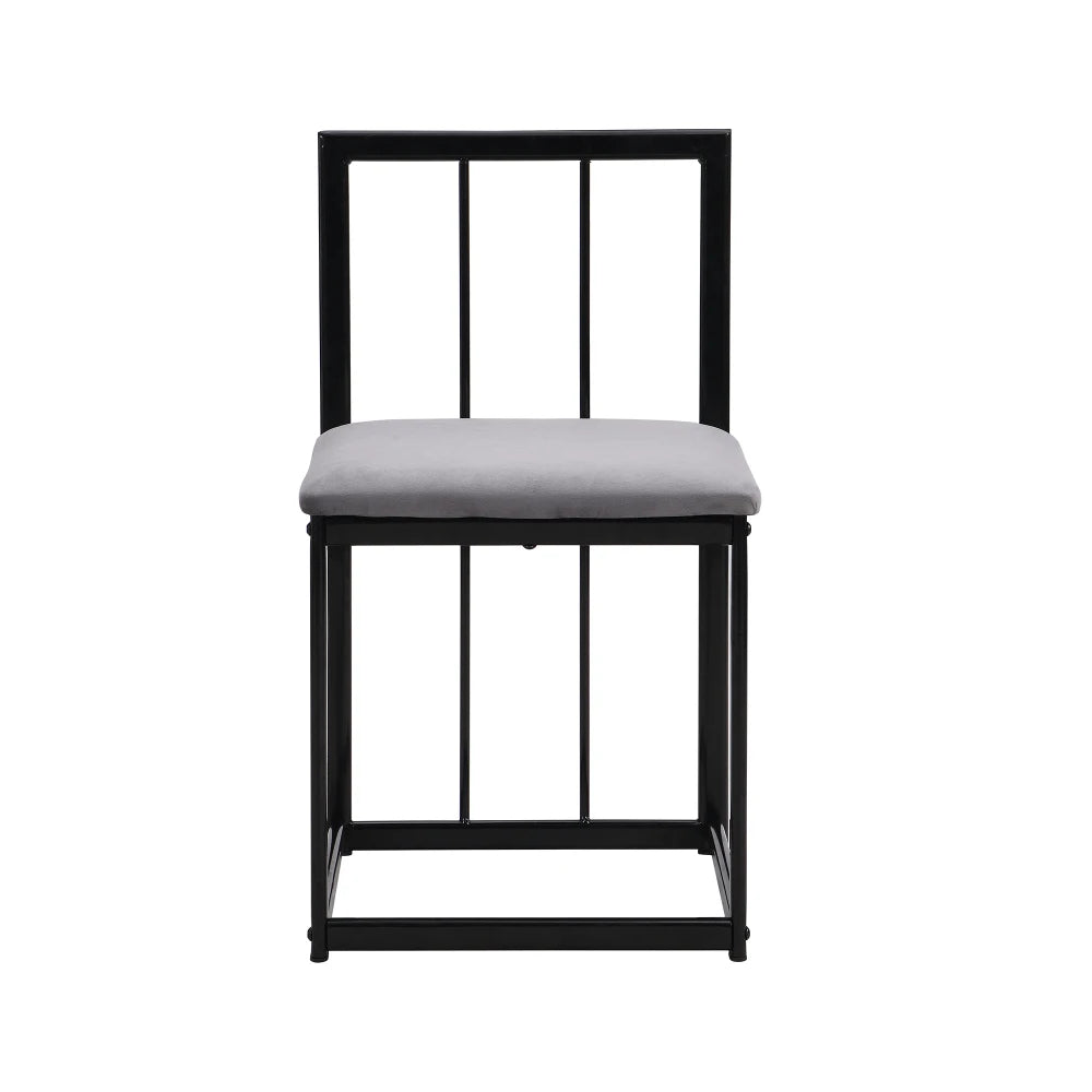 Lyxig Matgrupp med 6 Stolar – Vit Bordsskiva & Guldfärgad Ram