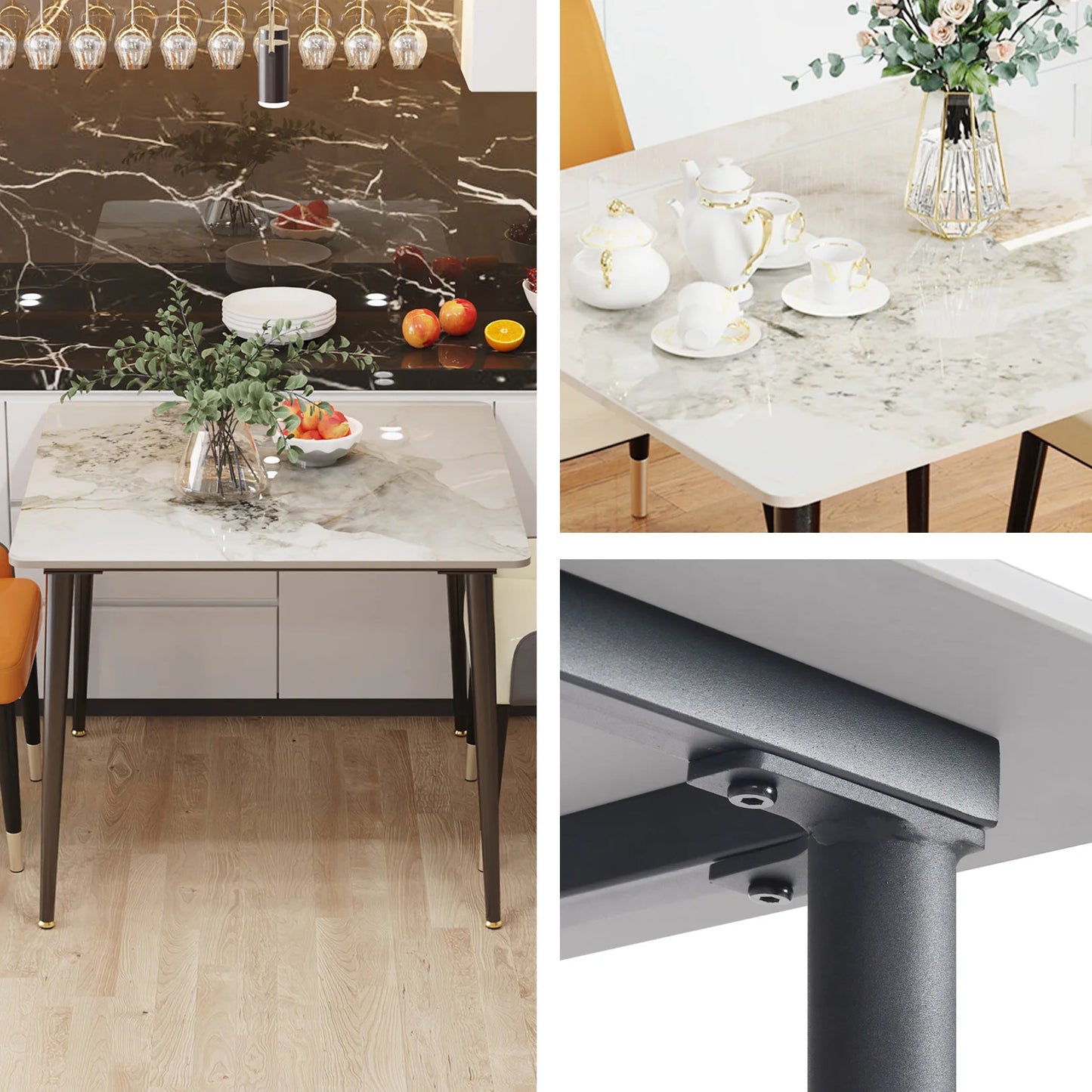 Wisfor Matbord i Sintrad Sten – Modern Rektangulär Design för 2–4 Personer