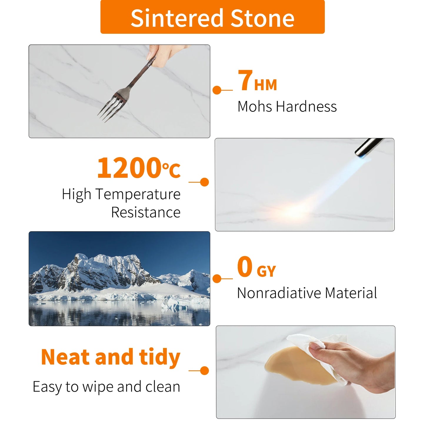 LUVODI Rund Matbord 80 cm – Lyxig Sintrad Sten för 2–4 Personer