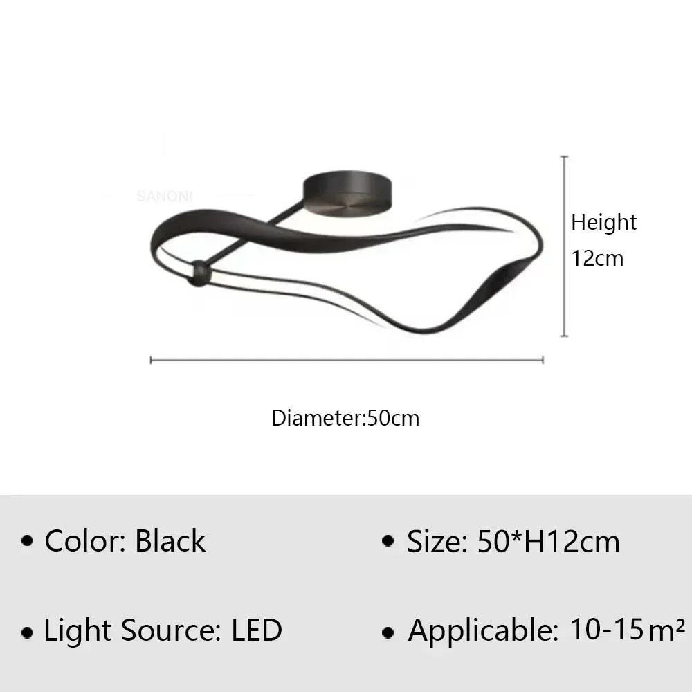 Modern LED Taklampa – Nordisk Lyx för Sovrum, Matsal & Restaurang