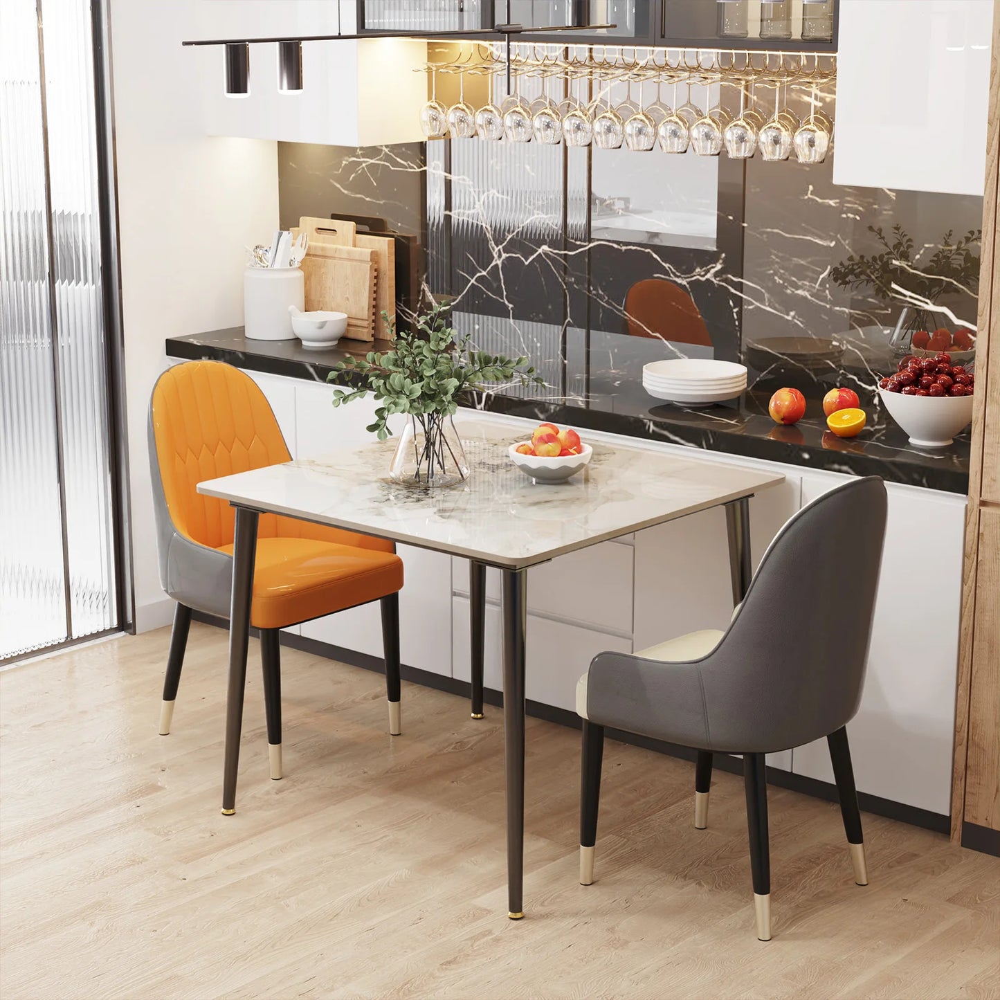 Wisfor Matbord i Sintrad Sten – Modern Rektangulär Design för 2–4 Personer