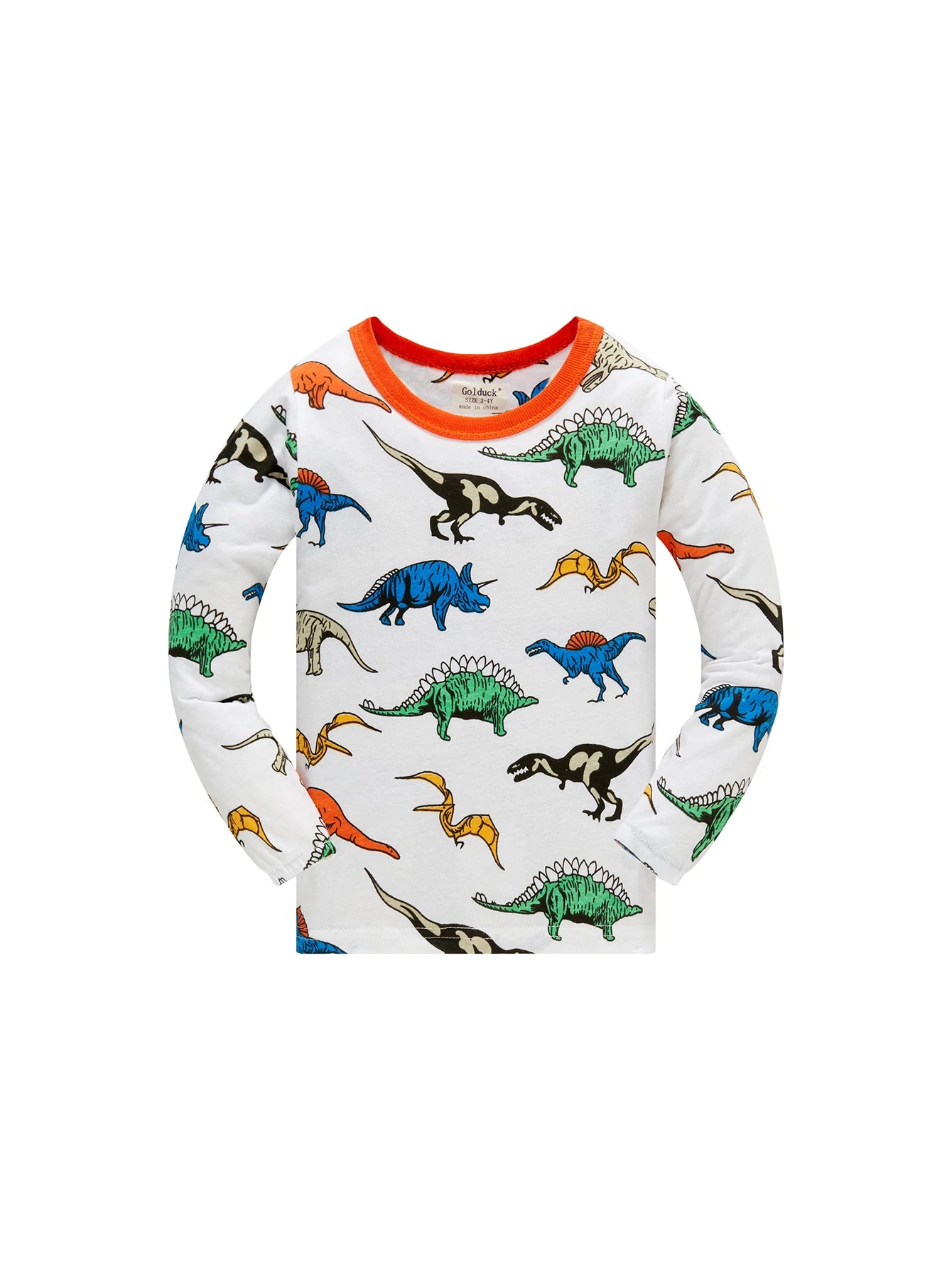 Bomullspyjamas för Pojkar – Dinosaurieprint, Mjuk & Andningsbar (1–8 år)