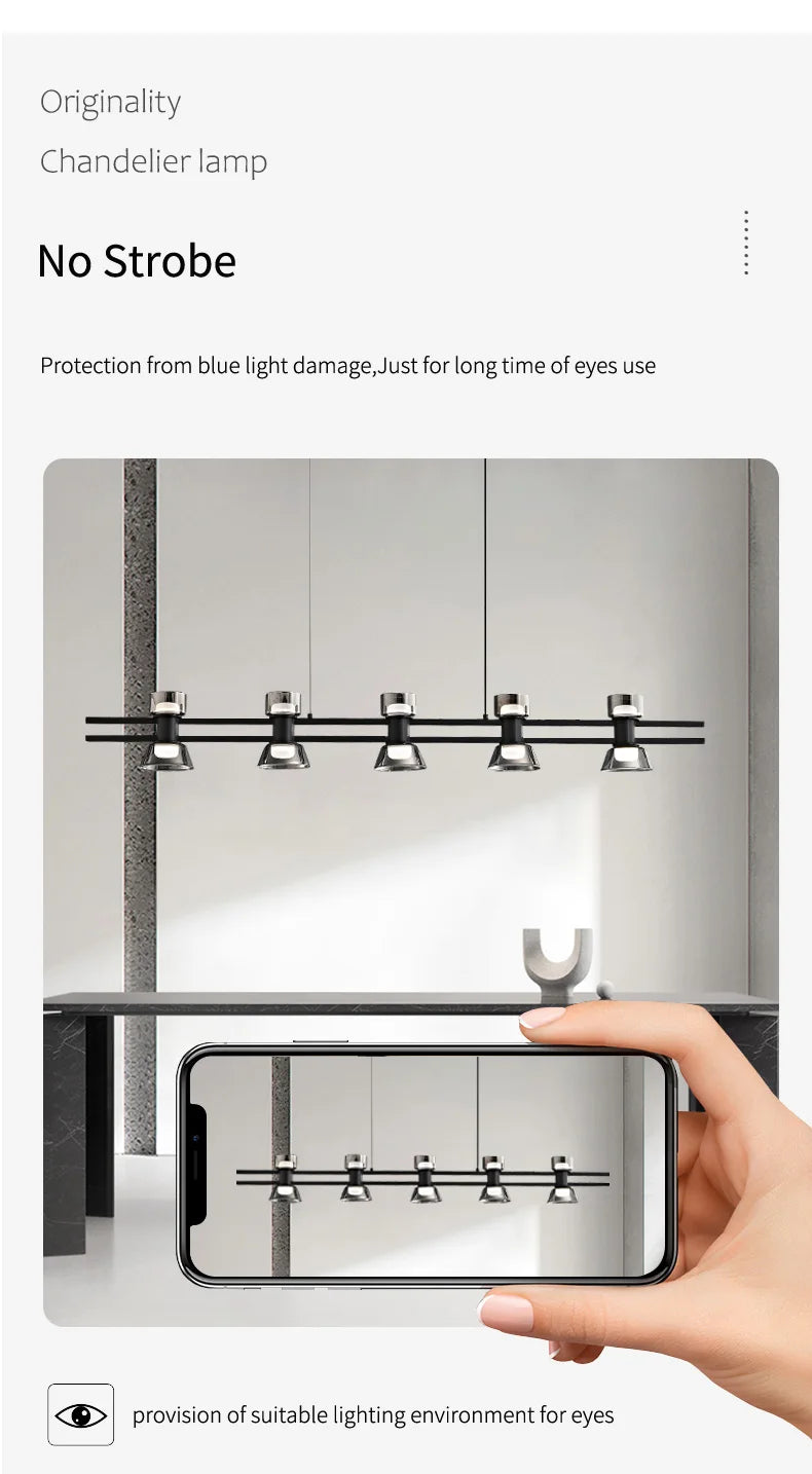 Nordisk LED-ljuskrona – Lyxig Design för Restaurang, Bar & Köksö