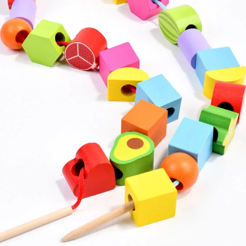 Montessori stapel- och sorteringsleksak i trä