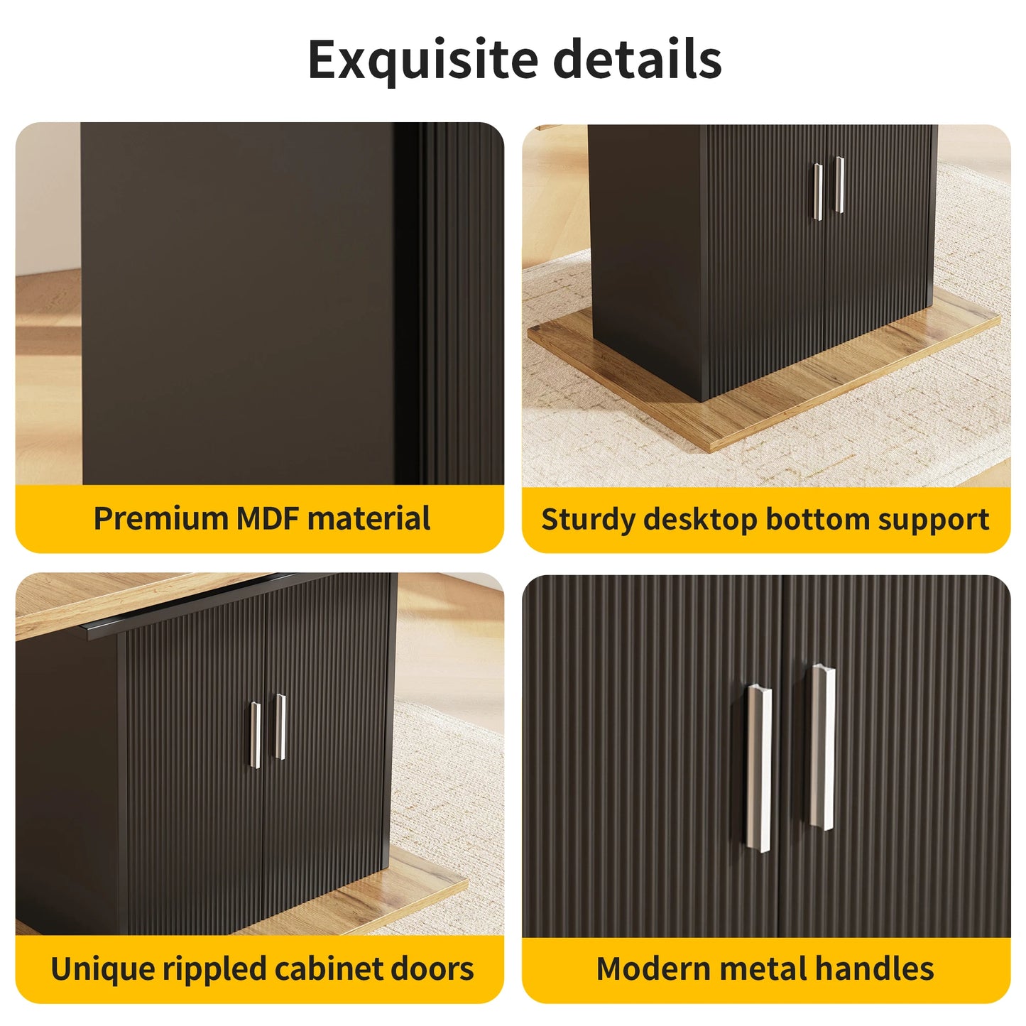 Utdragbart Matbord med Förvaring – 140 × 70 cm för Kök & Vardagsrum