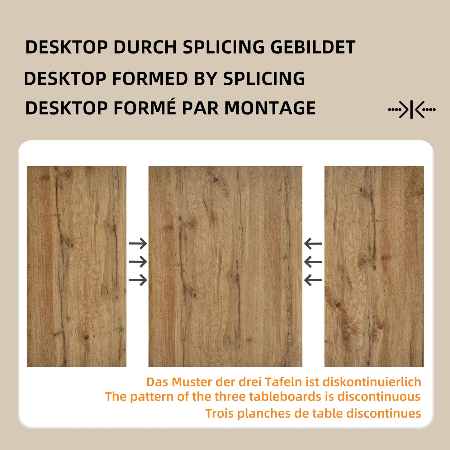 Modernt Träfärgat Matbord – Elegant Design för Kök & Bistro