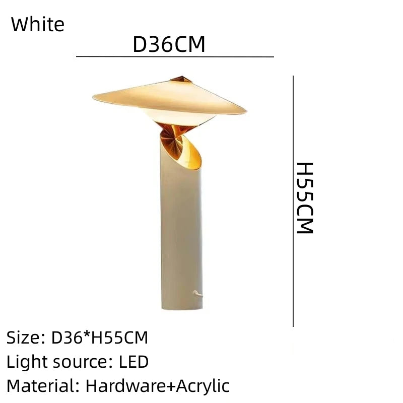 Italiensk Bordslampa – Minimalistisk Design i Akryl & Metall