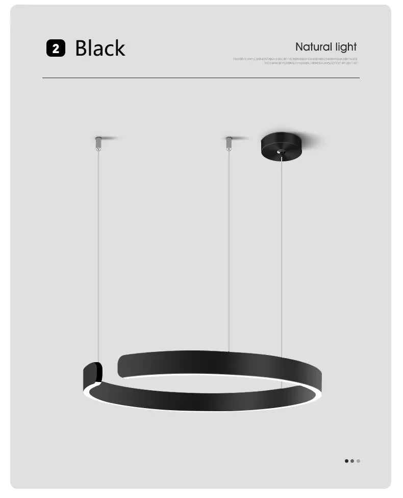 Minimalistisk LED Taklampa med Cirkulära Ringar – D40/D60