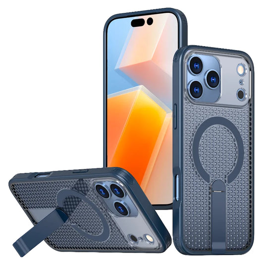 Magnetiskt Lyxskal med Stativ – För iPhone 17 Pro Max / Air – Magsafe-kompatibelt & Värmeavledande