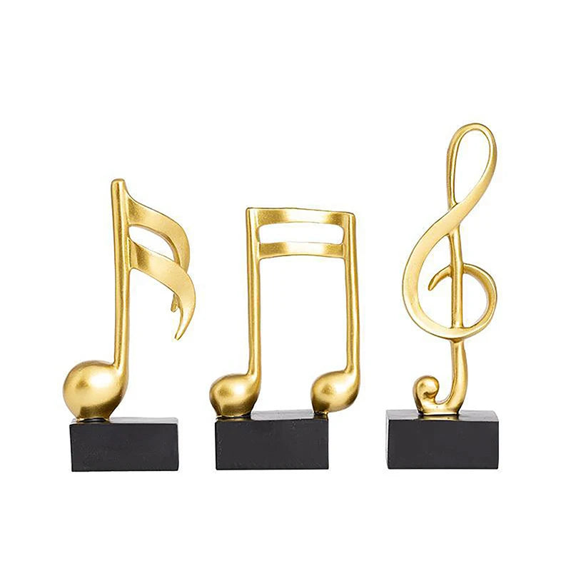 🎵 JETTING Musiknot Dekoration i Resin – Konstnärlig Ornament för Hem & Kontor