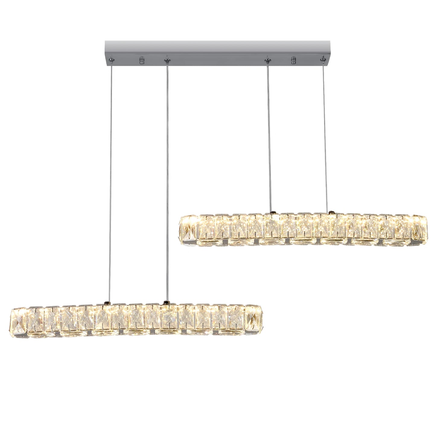 Vetrulus Kristalltaklampa – Modern Lyx i Krom & Kristall