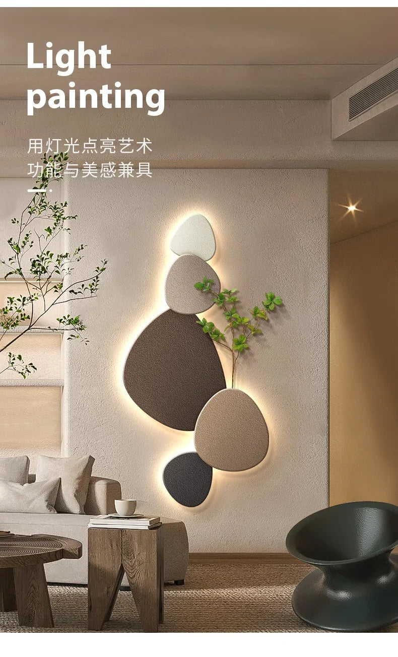 Ny stil vägglampa för vardagsrum – dekorativ målning med växtmotiv för veranda, korridor och hall – väggmonterad lampa med kontakt