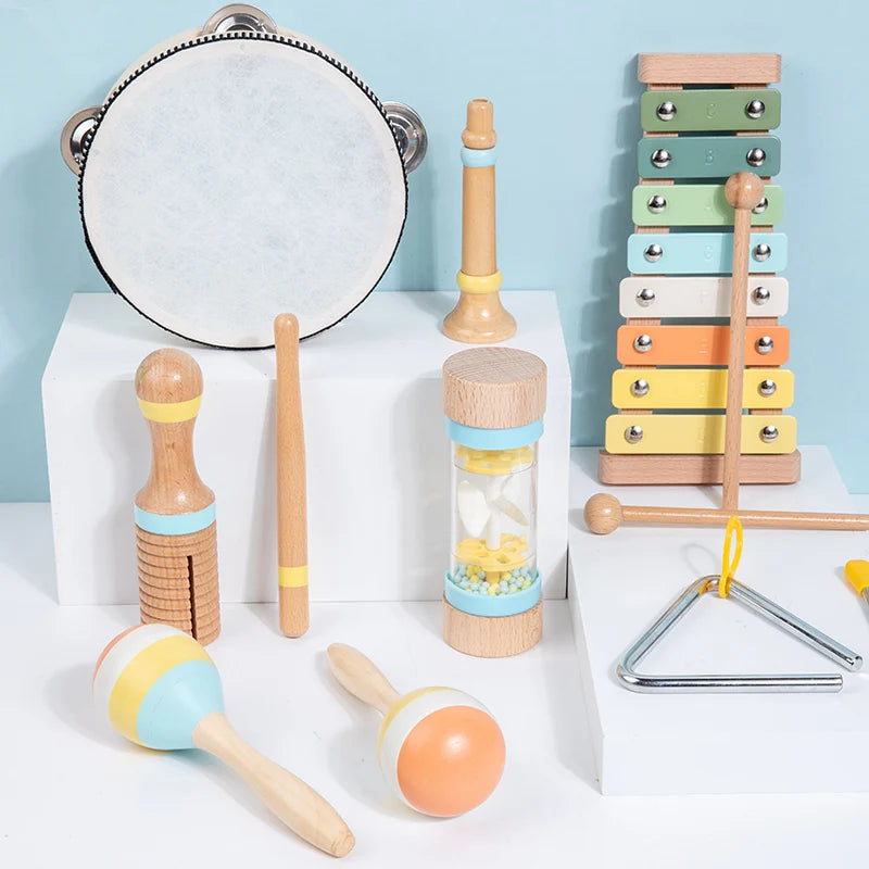 Interaktiv musikleksak i trä – slagverksinstrument för barn