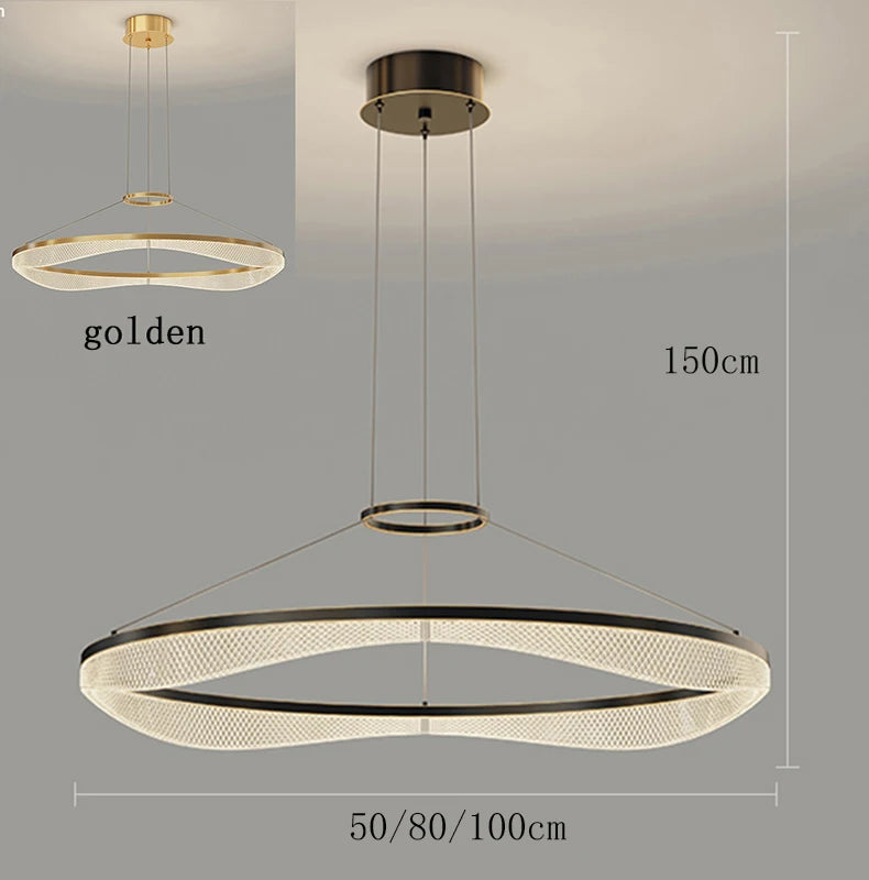 Modern Kristallpendel – Justerbar LED-ljuskrona för Matsal & Vardagsrum