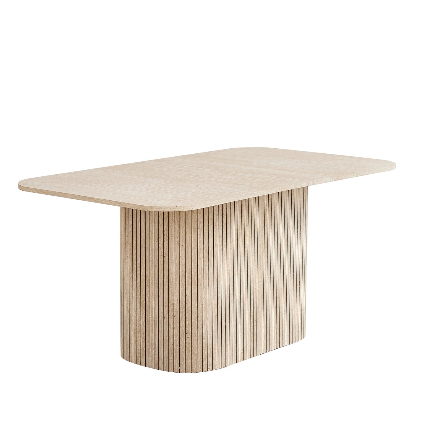 Nordic matbord i massivt trä, rektangulärt, 160 × 90 cm, för 4–6 personer