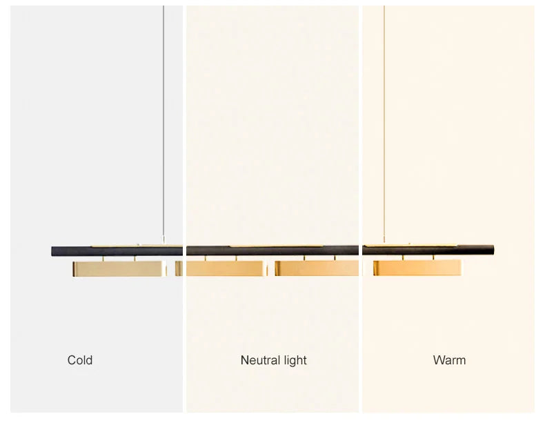 Modern minimalistisk LED-pendellampa – lång kromad taklampa för bord, kök och vardagsrum