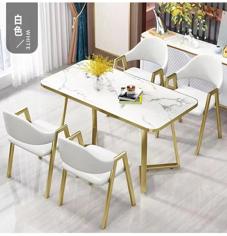 Komplett Matgrupp – Modernt Bord & 4 Stolar i MDF-trä