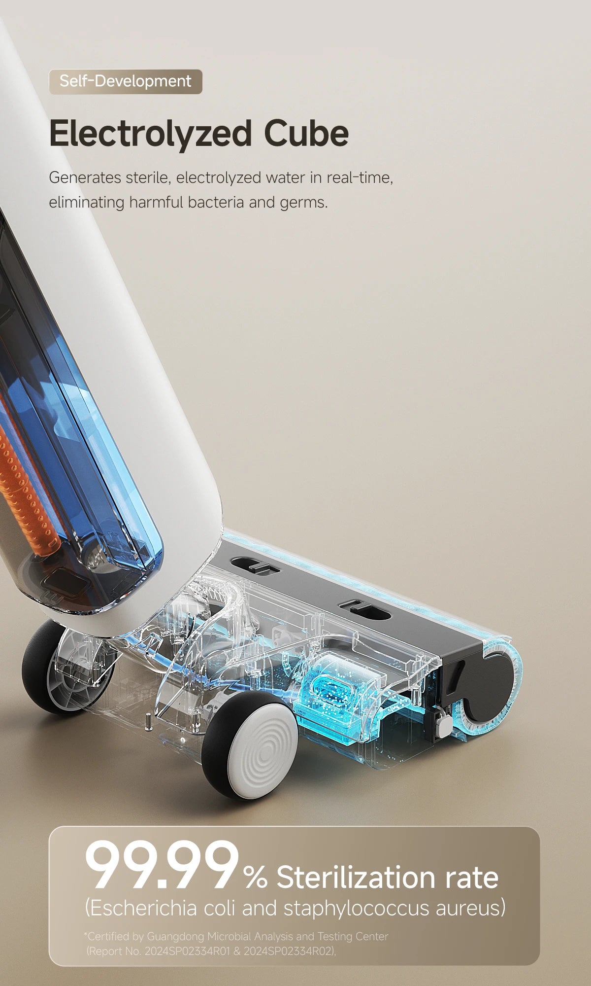 UWANT D500 Sladdlös Våt Torr Dammsugare 17000Pa 65C Självrengöring