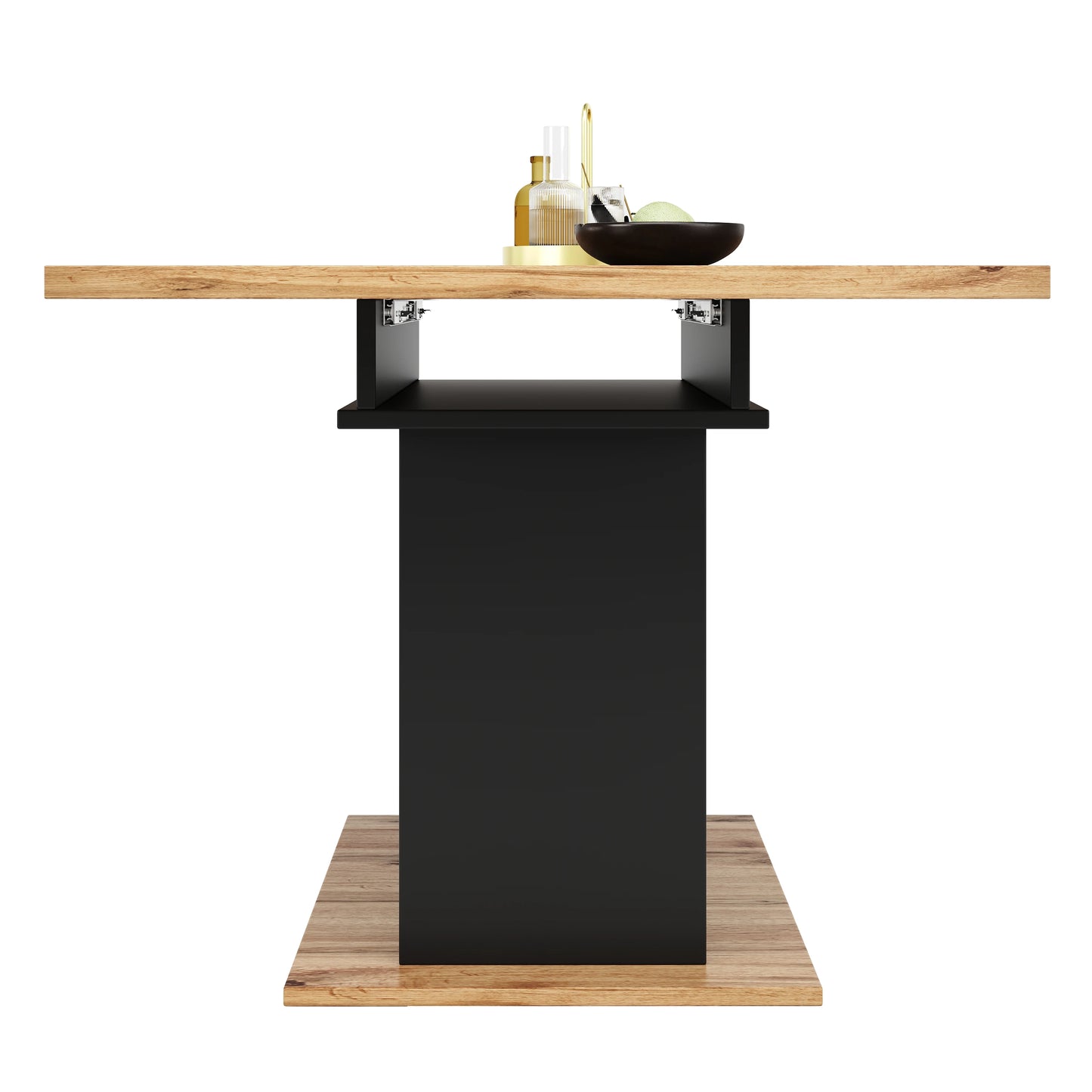 Utdragbart Matbord med Förvaring – 140 × 70 cm för Kök & Vardagsrum