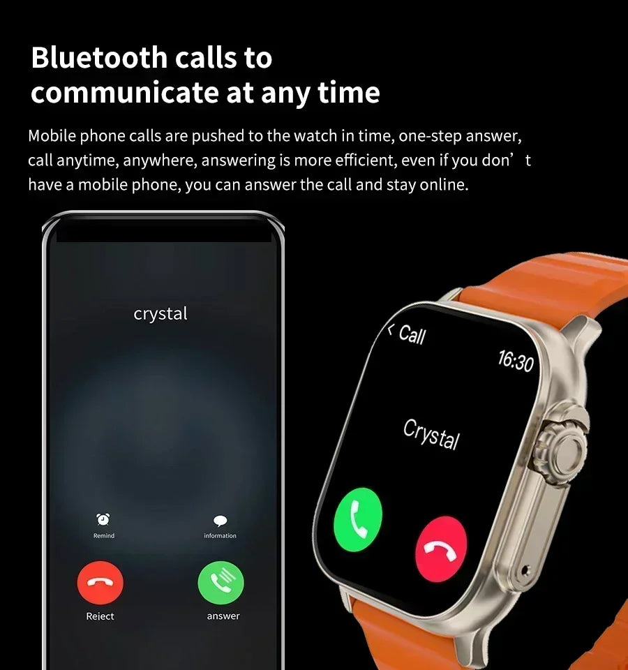 Smartklocka Ultra 9 Gen 2 – 2.2" HD Skärm – Bluetooth & NFC – Fitness & Hälsa
