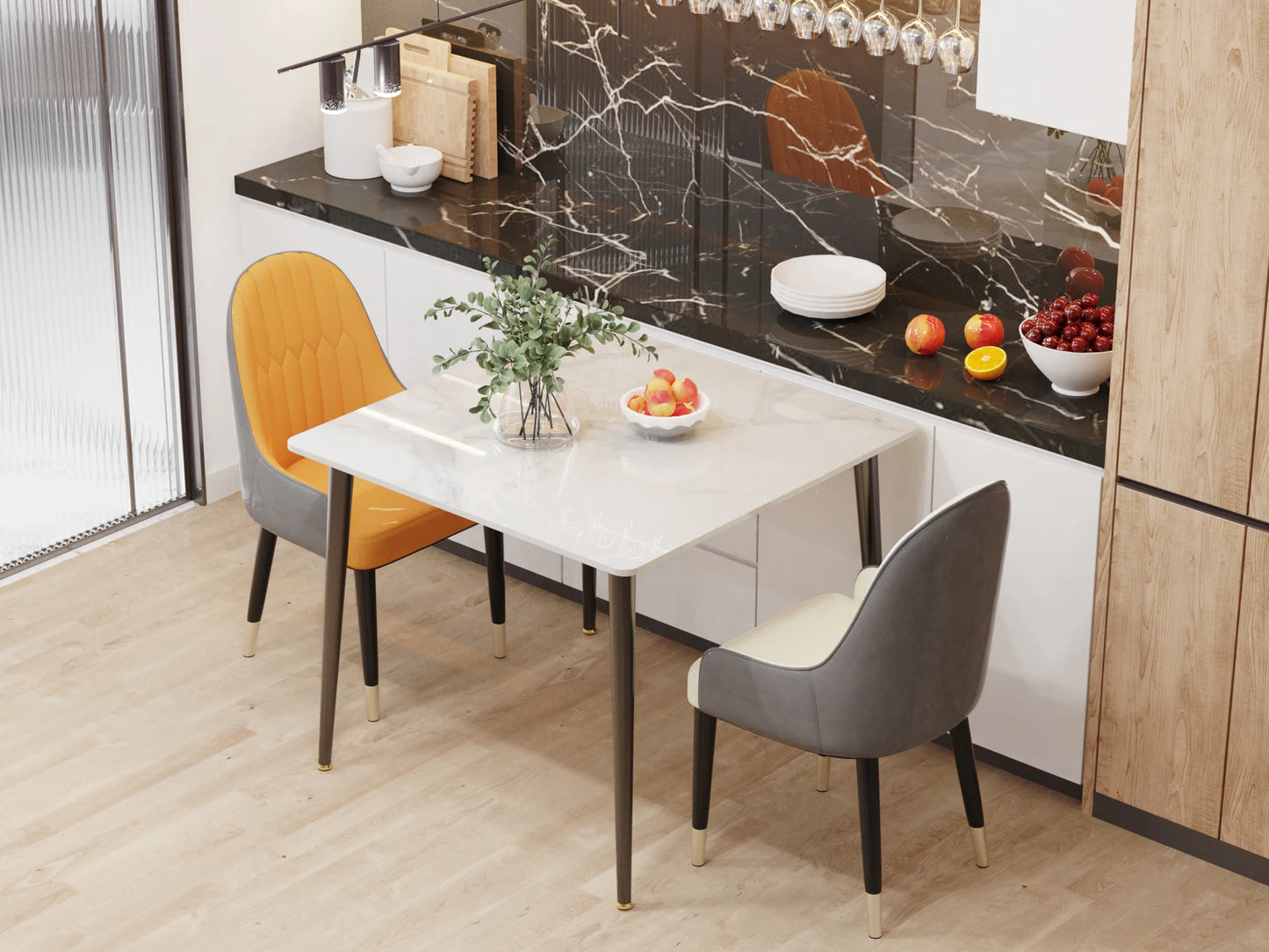 Wisfor Matbord i Sintrad Sten – Modern Rektangulär Design för 2–4 Personer