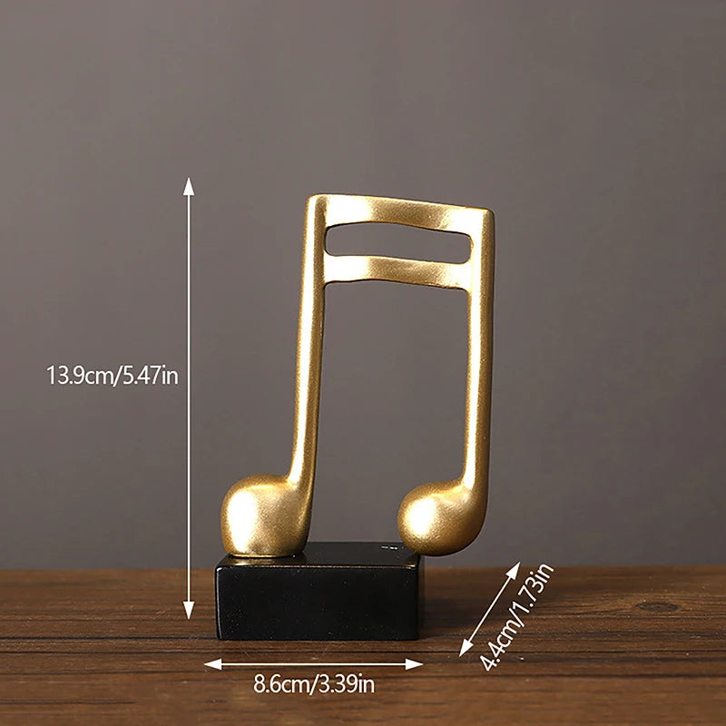 🎵 JETTING Musiknot Dekoration i Resin – Konstnärlig Ornament för Hem & Kontor