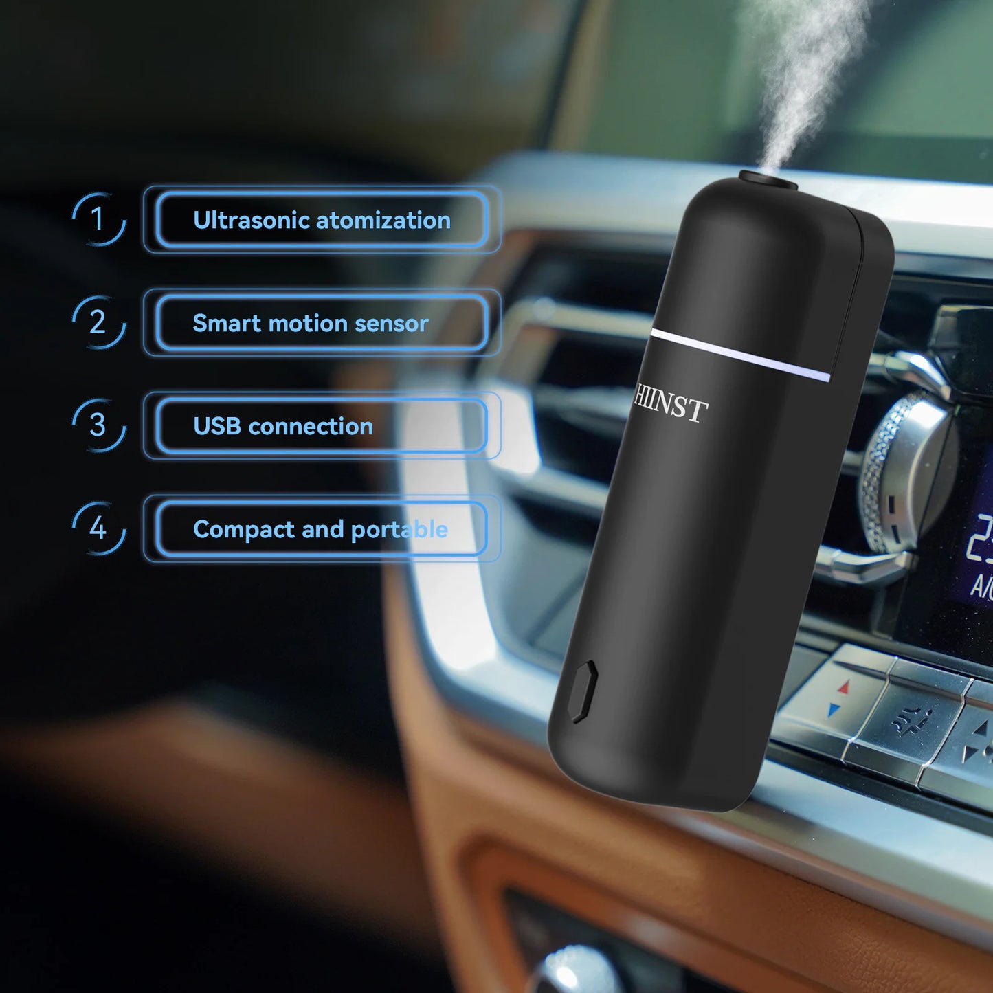 Doftspridare med Klämma för Bilen – Automatisk Aromadiffusor