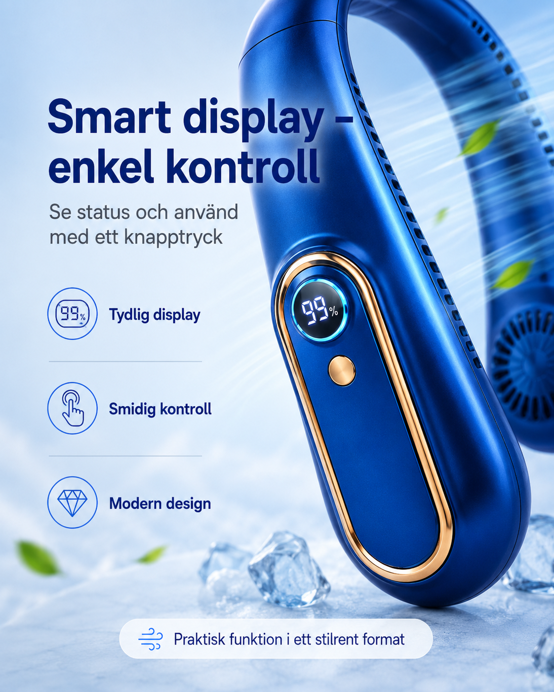 Portabel Mini Takfläkt med USB-laddning – Perfekt för hem, kontor och resor