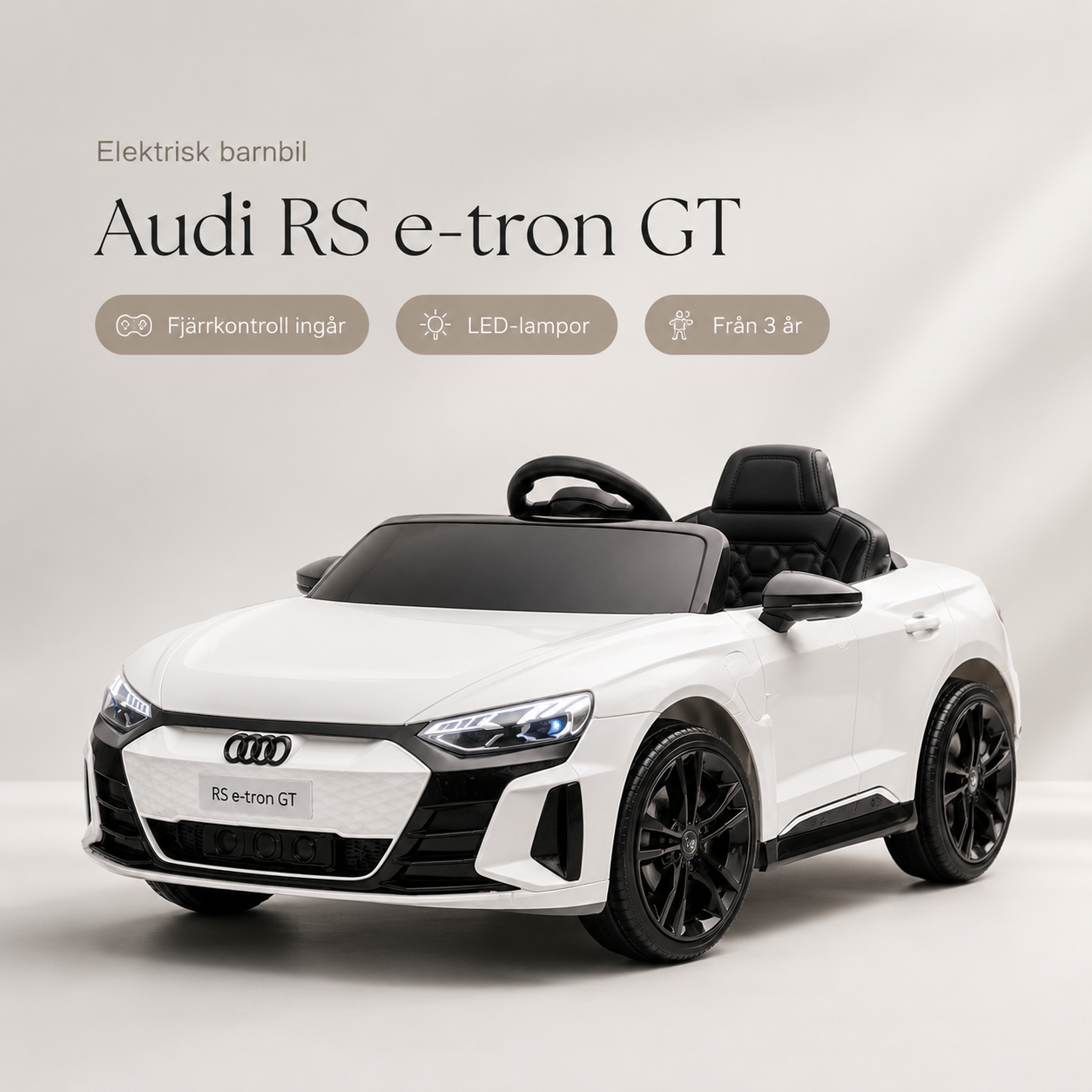 HOMCOM Elektrisk Barnbil Audi RS e-tron GT – Vit