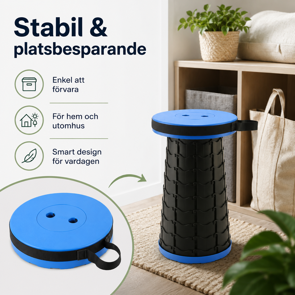 Portabel Pall för Camping, Fiske & Utflykter